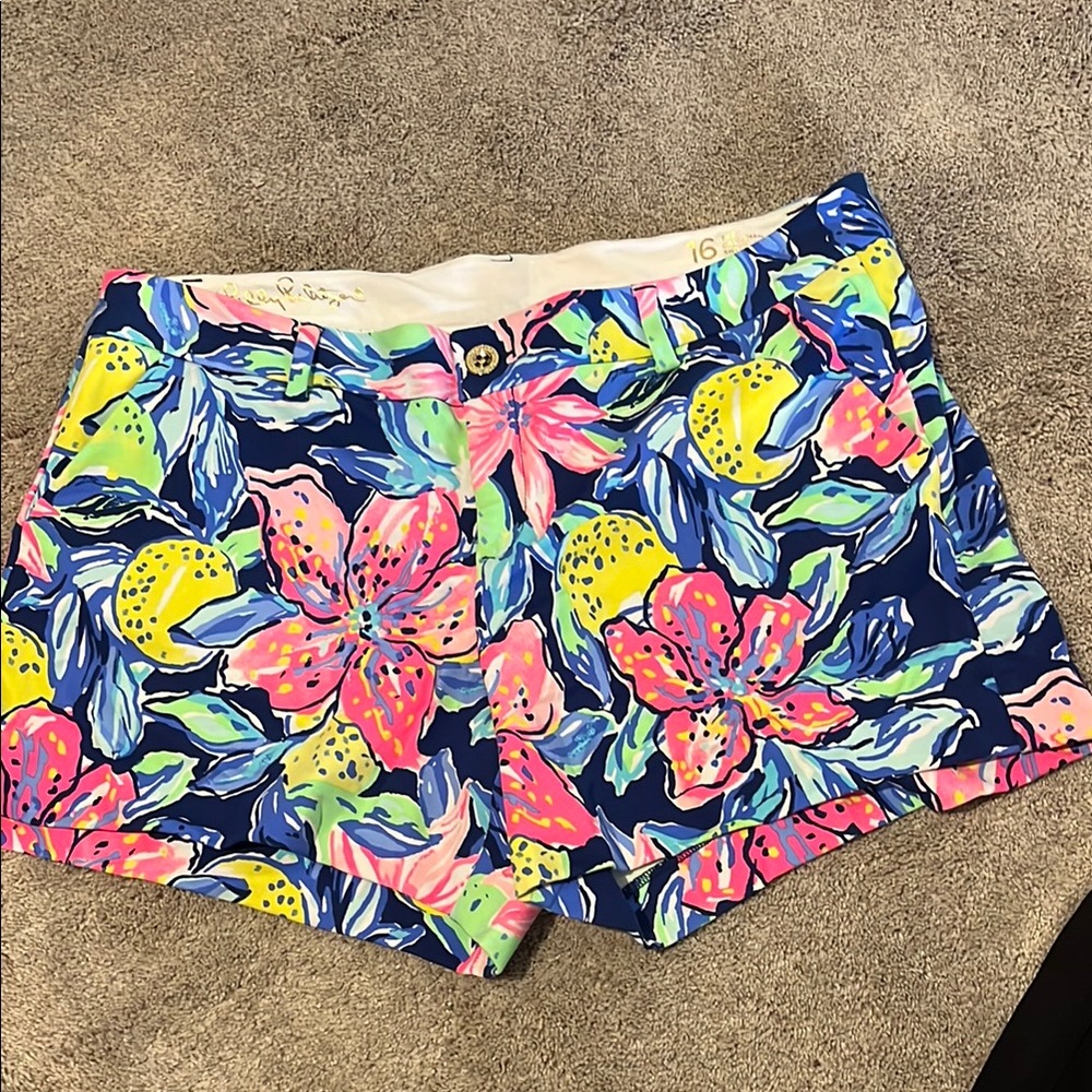 Lilly Pulitzer Floral Women's Shorts 16 New